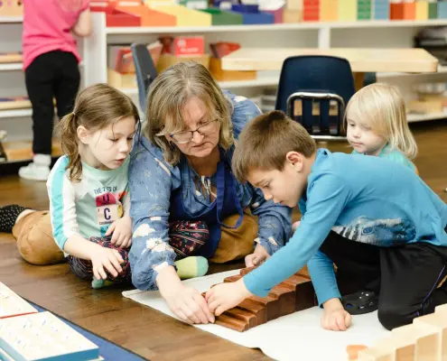 a child engaged in a self-directed science exploration activity